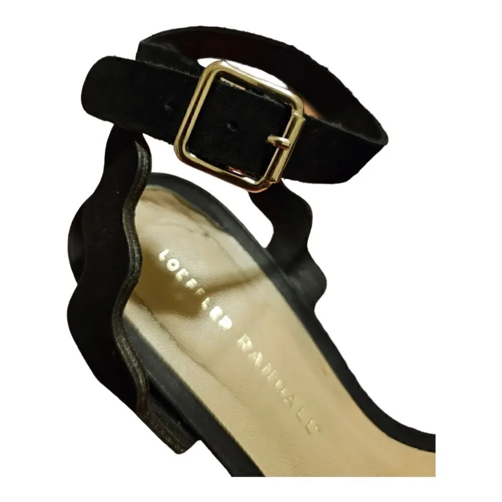 LOEFFLER RANDALL Black Nubuck Heels - Size 8‎